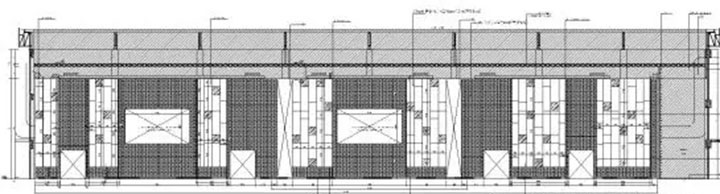 宴會廳側墻立面布置圖