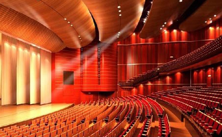 湖北潛江大劇院木質吸音板聲學工程-1